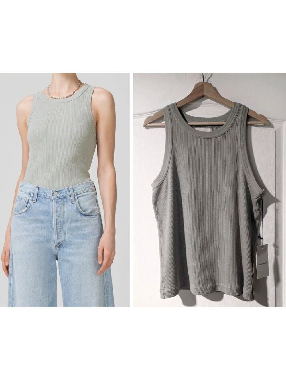 Citizens of Humanity | Isabel Rib Tank In Andes Green